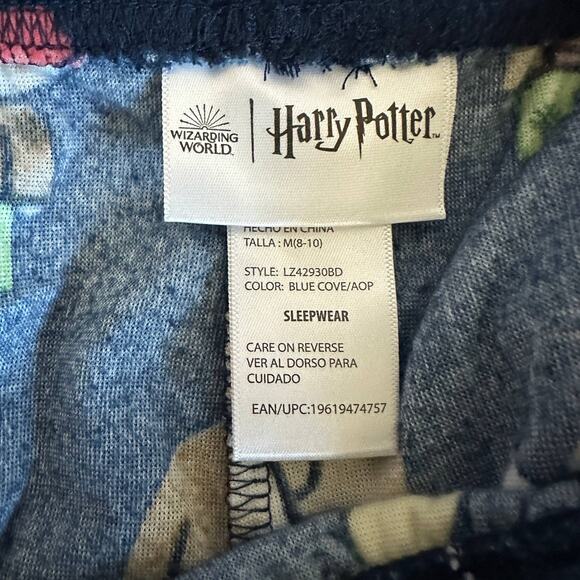 Harry Potter Funko Pop Plush Pajama Bottoms MEDIUM Joggers Harry Hedwig Blue - Picture 5 of 7